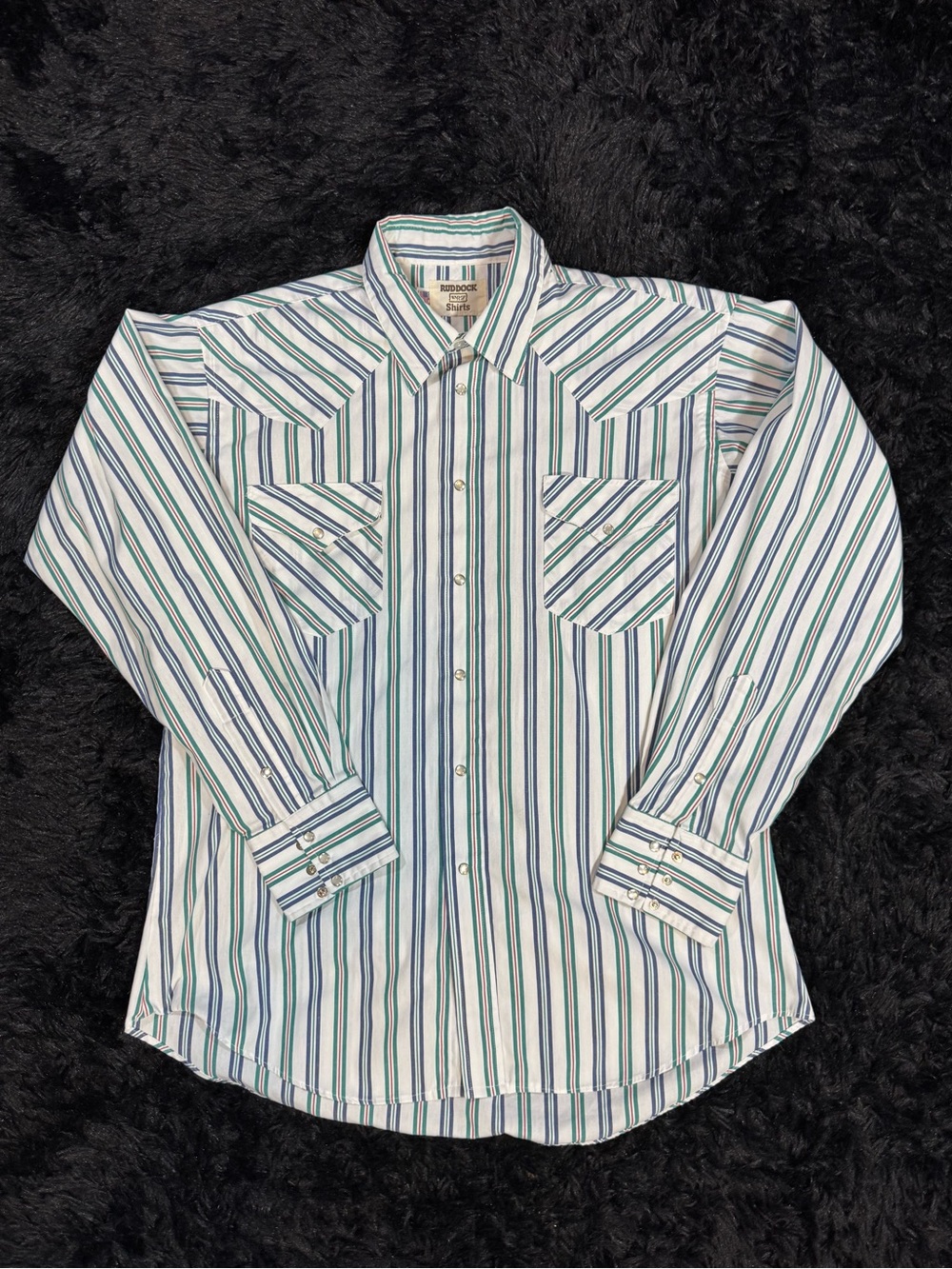 Vintage Colorful Striped Button Up Shirt